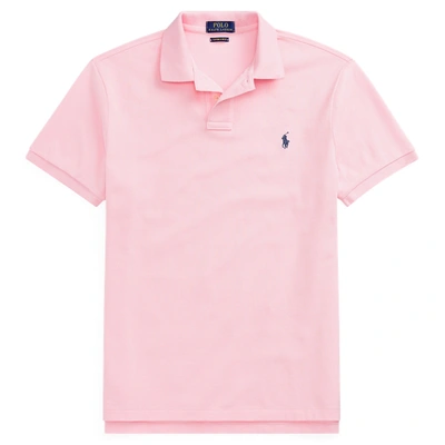 Shop Polo Ralph Lauren The Iconic Mesh Polo Shirt In Carmel Pink