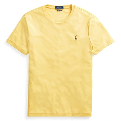 Shop Ralph Lauren Custom Slim Interlock T-shirt In Empire Yellow