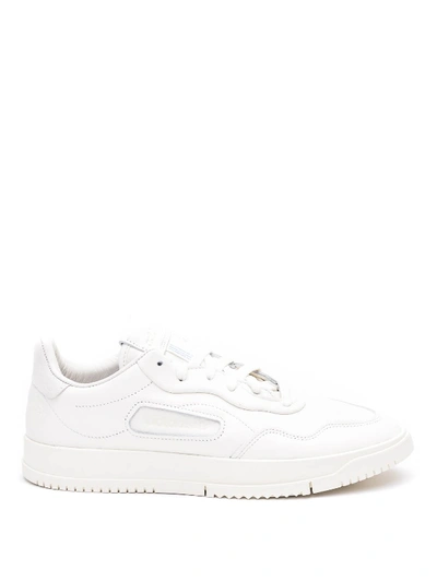 Shop Adidas Originals Leather Sneakers In White