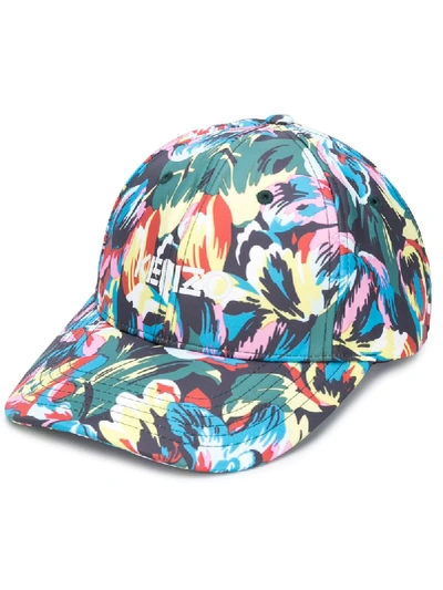 Shop Kenzo X Vans Floral-print Logo Cap In Green