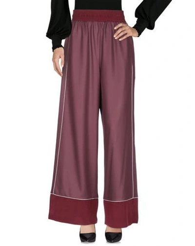 Shop Golden Goose Woman Pants Burgundy Size S Polyester, Viscose In Red