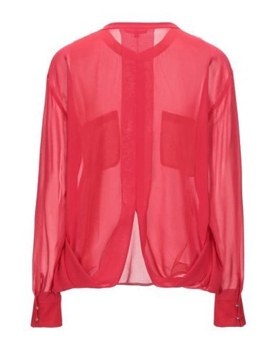 Shop Intropia Silk Shirts & Blouses In Red
