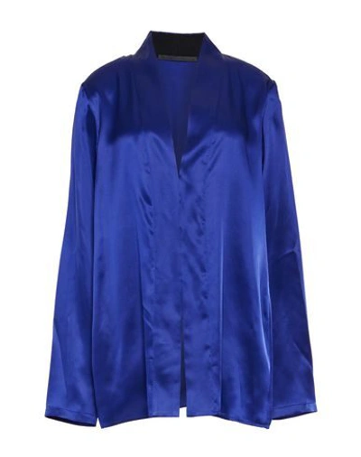 Shop Haider Ackermann Woman Shirt Blue Size 6 Silk