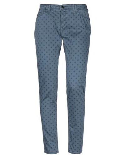 Shop Armani Jeans Denim Pants In Slate Blue