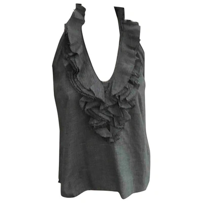 Pre-owned L Agence Grey Cotton Top