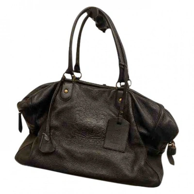 Pre-owned Trussardi Black Leather Bag