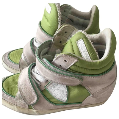 Pre-owned Philippe Model Green Leather Trainers