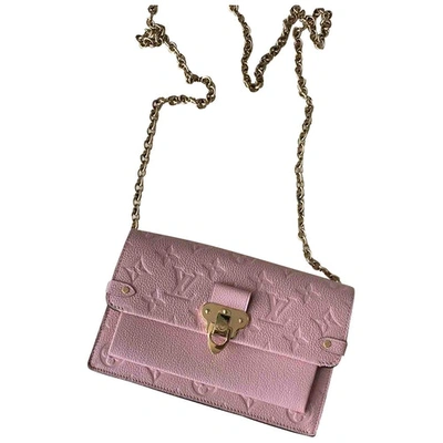 Pre-owned Louis Vuitton Saint Placide Pink Leather Handbag