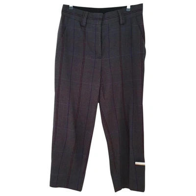 Pre-owned Acne Studios Anthracite Wool Trousers