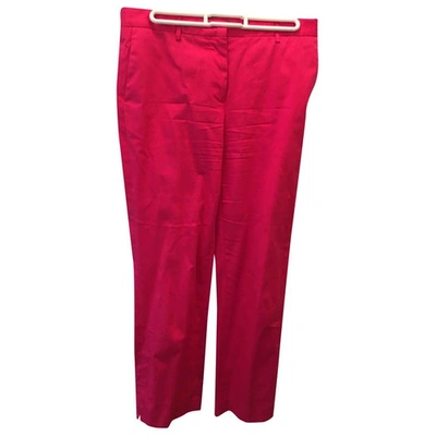Pre-owned Paul Smith Pink Cotton Trousers