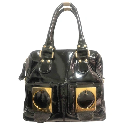 Pre-owned Etro Black Patent Leather Handbag