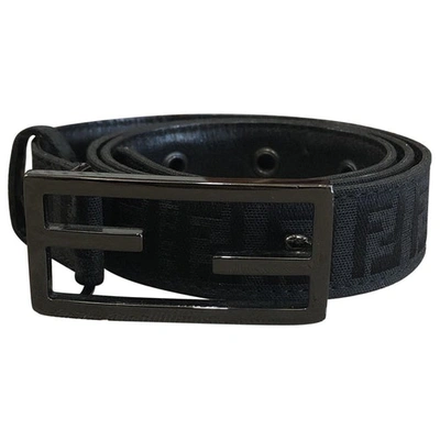 Pre-owned Fendi Black Cloth Belt