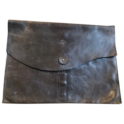 Pre-owned Ndc Leather Clutch Bag In Brown