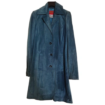 Pre-owned Kenzo Coat In Blue