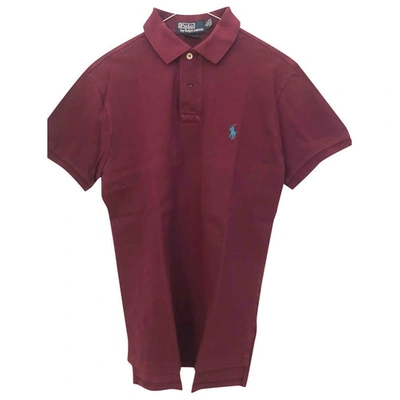 Pre-owned Polo Ralph Lauren Polo Ajustã© Manches Courtes Polo Shirt In Burgundy