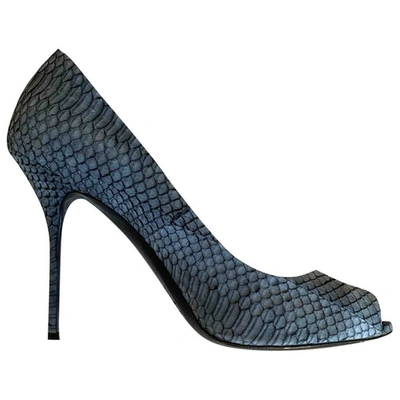 Pre-owned Pierre Hardy Grey Python Heels