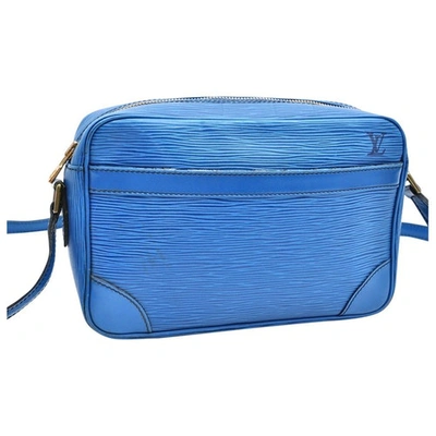 Pre-owned Louis Vuitton Trocadéro Blue Leather Handbag