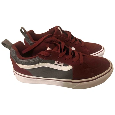 Pre-owned Vans Trainers In Burgundy