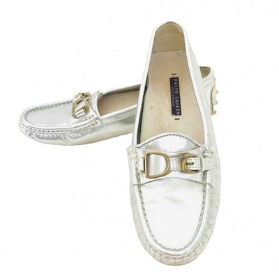 Pre-owned Ralph Lauren Silver Leather Flats