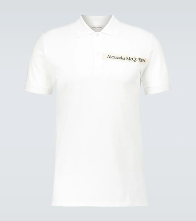 Shop Alexander Mcqueen Logo Polo Shirt In White