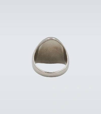 Shop Alexander Mcqueen Metal Signet Ring In Silver