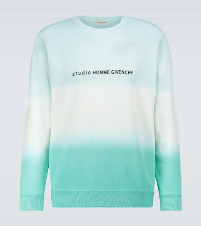 Givenchy Green Faded Effect 'studio Homme' Sweatshirt In Mint Green |  ModeSens
