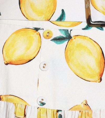 Shop Alexandra Miro Penelope Printed Cotton Maxi Skirt In Yellow
