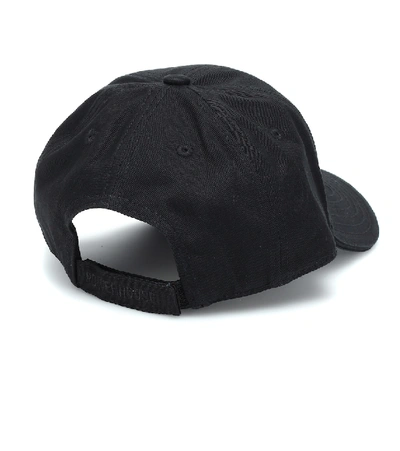 Shop Vetements Logo Cotton Baseball Cap In Black