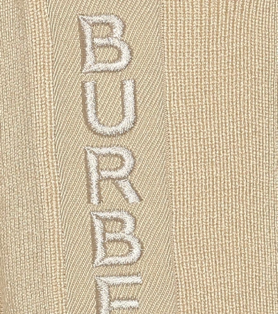 Shop Burberry Merino-wool And Silk Turtleneck Sweater In Beige