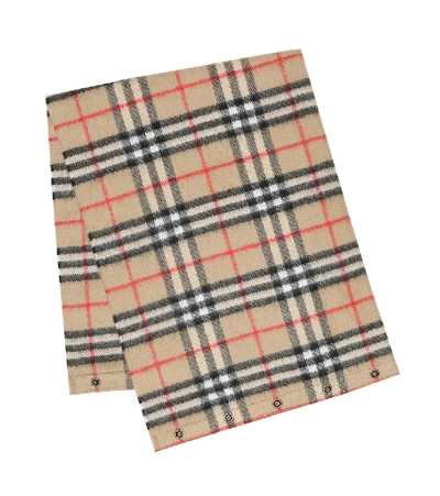 Shop Burberry Vintage Check Cashmere Scarf In Beige