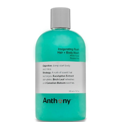 Anthony Invigorating Rush Hair + Body Wash 12 oz/ 355 ml