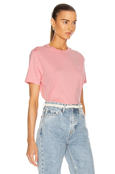 Shop Acne Studios Ellison Face T-shirt In Blush Pink