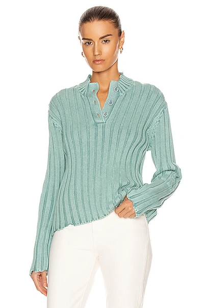 Shop Rta Abigail Polo Sweater In Acid Mint