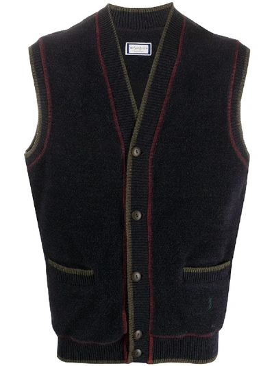 Pre-owned Saint Laurent 1990s Knitted Waistcoat In Blue