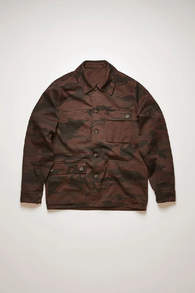 Shop Acne Studios Reversible Chore Jacket Mahogany Brown