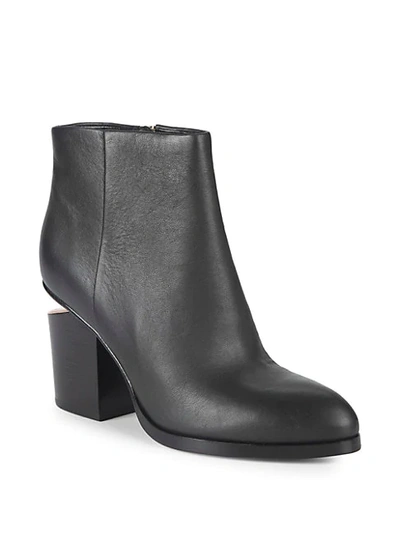 Shop Alexander Wang Women's Gabi Leather Booties In Black