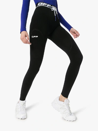 Shop Off-white 'active' Leggings Mit Logo-print In Black