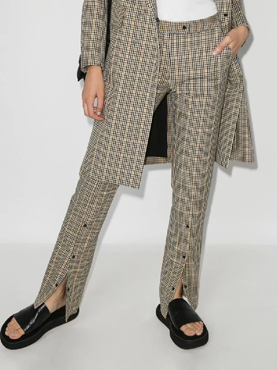 Shop Brøgger Kit Suit Trousers In Brown