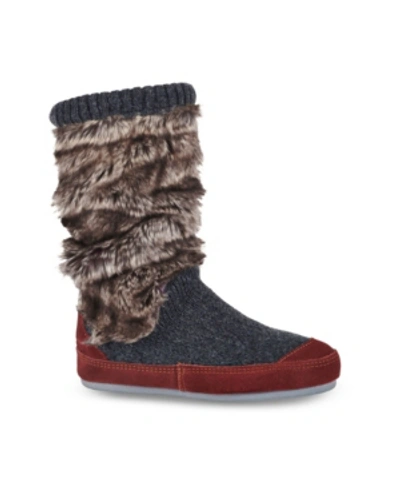 Shop Acorn Women's Slouch Boot Slippers Women's Shoes In Charcoal