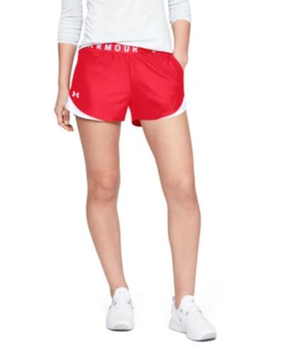 Shop Under Armour Women's Play Up Shorts In Red / / White