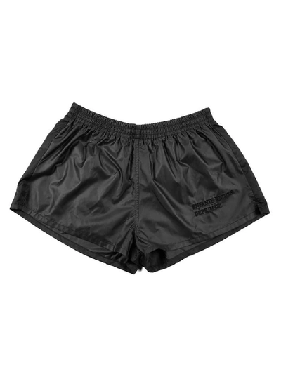 Shop Enfants Riches Deprimes Black Nylon Running Shorts