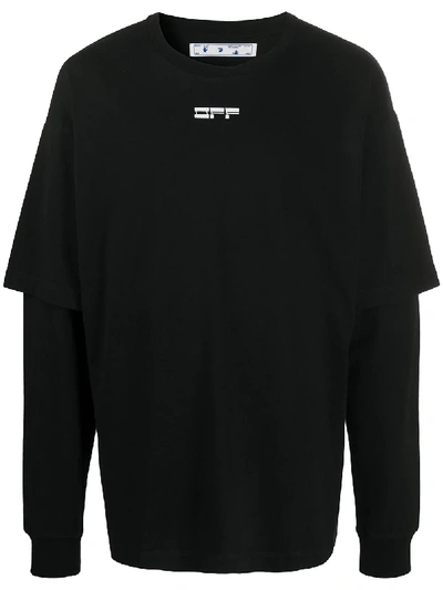 Shop Off-white Layered Sweatshirt In Black