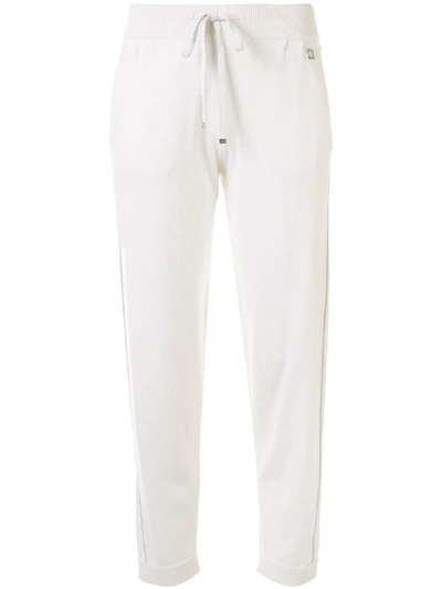 Shop Colombo Logo-plaque Cropped Track Pants In White