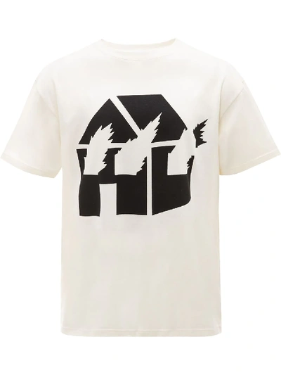 Shop Jw Anderson Burning House T-shirt In White