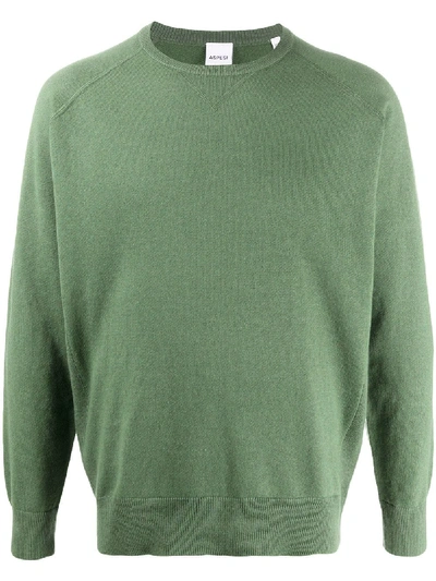 Shop Aspesi Pullover Mit Rundhalsausschnitt In Green