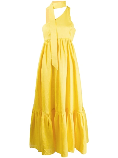 Shop Zimmermann Julia One-shoulder Maxi Dress In Yellow