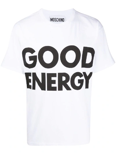 Shop Moschino Good Energy T-shirt In White