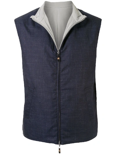 Shop Colombo Two-tone Reversible Vest In Blue
