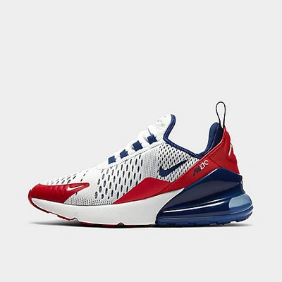 Shop Nike Big Kids' Air Max 270 Casual Shoes In White/university Red/obsidian