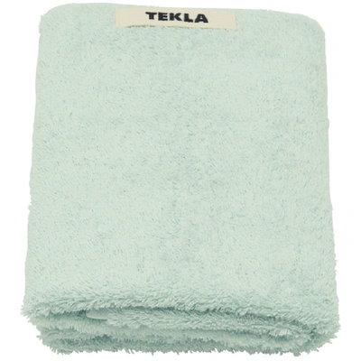 Shop Tekla Green Organic Hand Towel In Mint Green